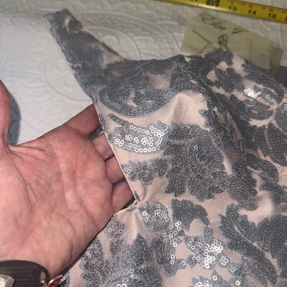 Wedding, formal,prom stunning silver evening dress - Picture 11 of 16